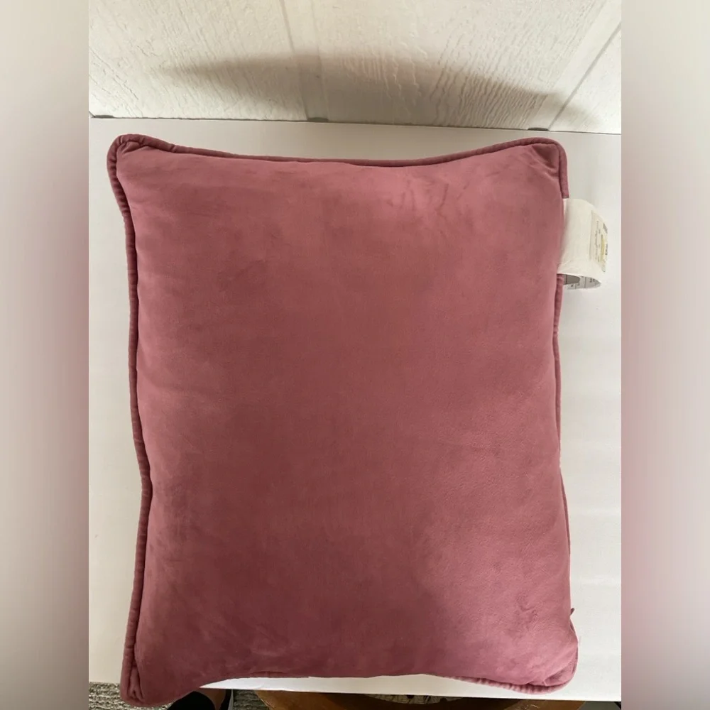 THRO Velveteen Peony Throw Pillow NWOT
